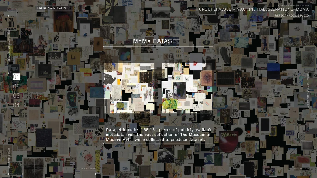 Visual for this record: MoMA and Anadol's studio name different scopes for one dataset